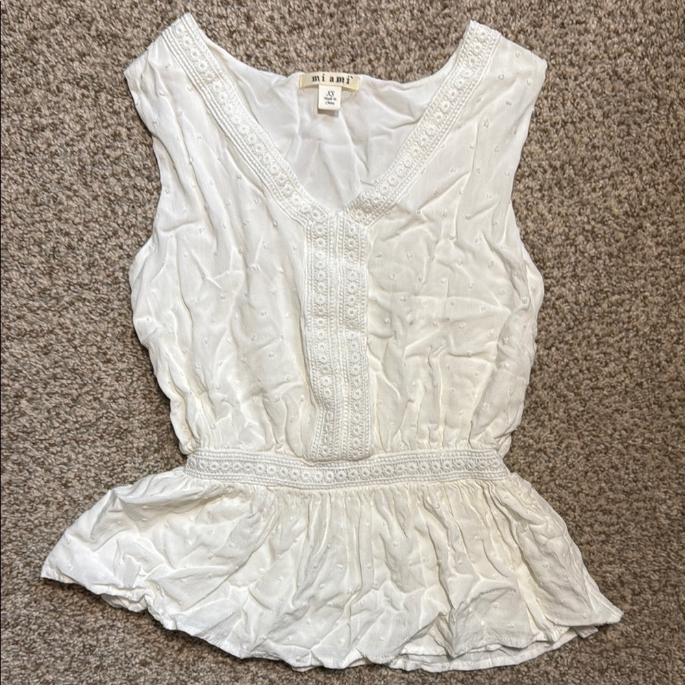Miami White Sleeveless Top